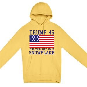 Donald Trump 45 Find Your Safe Space Snowflake USA Premium Pullover Hoodie