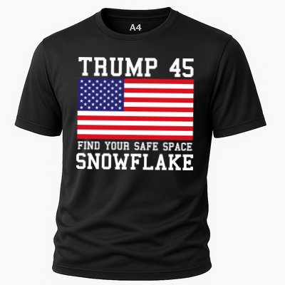 Donald Trump 45 Find Your Safe Space Snowflake USA Performance Shirt