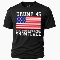 Donald Trump 45 Find Your Safe Space Snowflake USA Cooling Performance Crew T-Shirt