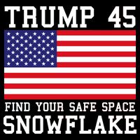 Donald Trump 45 Find Your Safe Space Snowflake USA Cooling Performance Crew T-Shirt