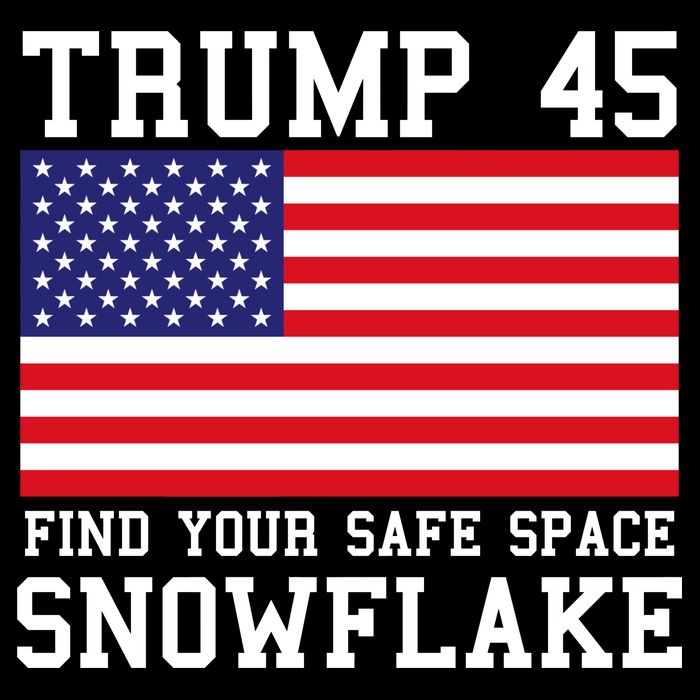 Donald Trump 45 Find Your Safe Space Snowflake USA Cooling Performance Crew T-Shirt