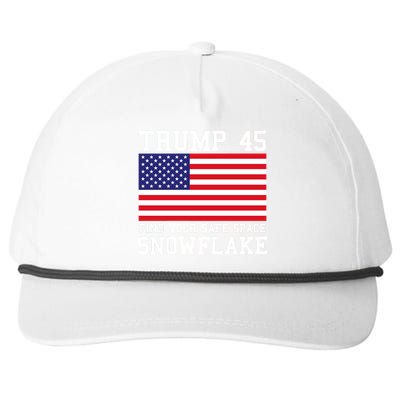 Donald Trump 45 Find Your Safe Space Snowflake USA Snapback Five-Panel Rope Hat