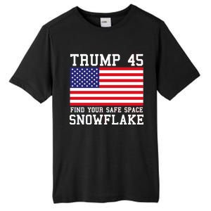 Donald Trump 45 Find Your Safe Space Snowflake USA Tall Fusion ChromaSoft Performance T-Shirt