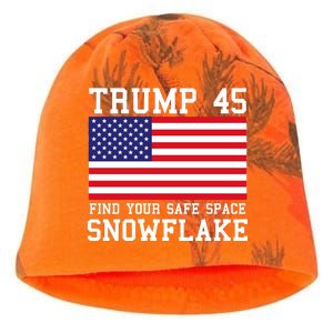 Donald Trump 45 Find Your Safe Space Snowflake USA Kati - Camo Knit Beanie