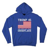 Donald Trump 45 Find Your Safe Space Snowflake USA Hoodie