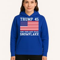 Donald Trump 45 Find Your Safe Space Snowflake USA Hoodie