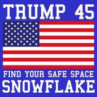 Donald Trump 45 Find Your Safe Space Snowflake USA Hoodie