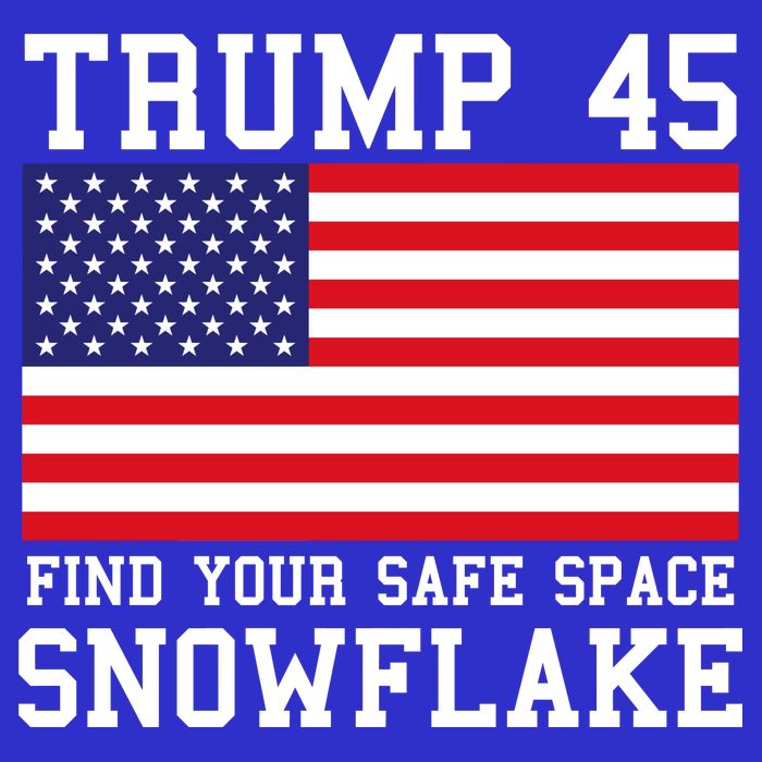 Donald Trump 45 Find Your Safe Space Snowflake USA Hoodie