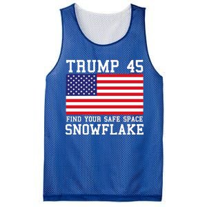 Donald Trump 45 Find Your Safe Space Snowflake USA Mesh Reversible Basketball Jersey Tank