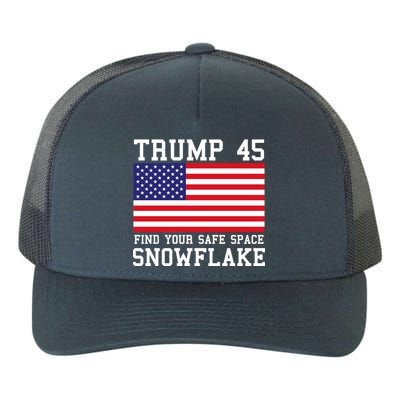 Donald Trump 45 Find Your Safe Space Snowflake USA Yupoong Adult 5-Panel Trucker Hat