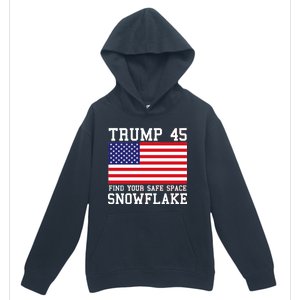 Donald Trump 45 Find Your Safe Space Snowflake USA Urban Pullover Hoodie