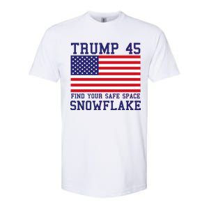 Donald Trump 45 Find Your Safe Space Snowflake USA Softstyle CVC T-Shirt