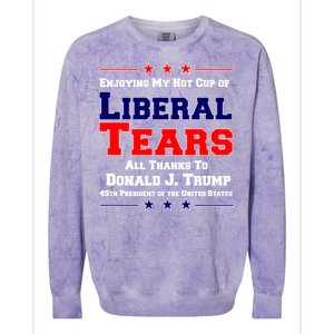 Donald Trump 45TH PRESIDENT POTUS Liberal Tears Colorblast Crewneck Sweatshirt