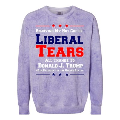 Donald Trump 45TH PRESIDENT POTUS Liberal Tears Colorblast Crewneck Sweatshirt