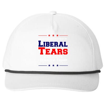 Donald Trump 45TH PRESIDENT POTUS Liberal Tears Snapback Five-Panel Rope Hat