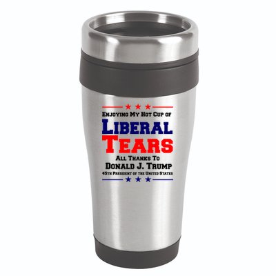 Donald Trump 45TH PRESIDENT POTUS Liberal Tears 16oz Travel Tumbler
