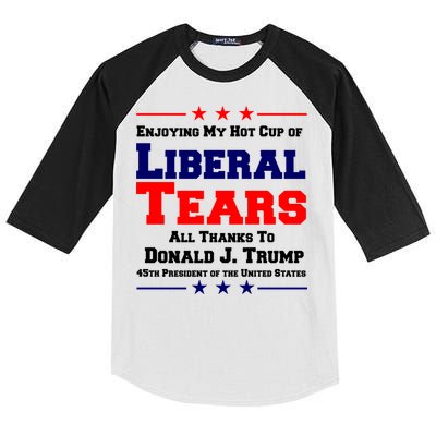 Donald Trump 45TH PRESIDENT POTUS Liberal Tears Kids Colorblock Raglan Jersey