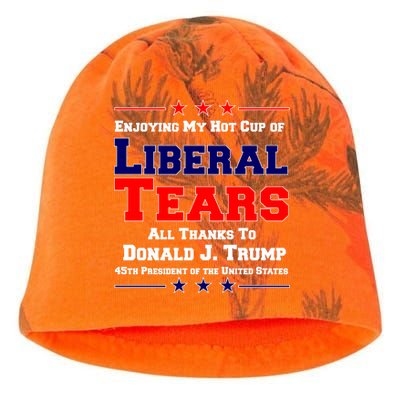 Donald Trump 45TH PRESIDENT POTUS Liberal Tears Kati - Camo Knit Beanie