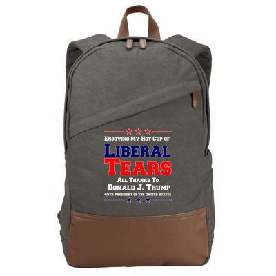 Donald Trump 45TH PRESIDENT POTUS Liberal Tears Cotton Canvas Backpack