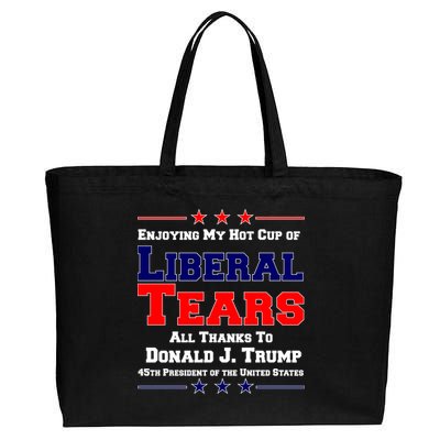 Donald Trump 45TH PRESIDENT POTUS Liberal Tears Cotton Canvas Jumbo Tote