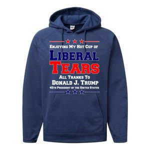 Donald Trump 45TH PRESIDENT POTUS Liberal Tears Performance Fleece Hoodie