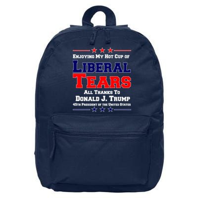 Donald Trump 45TH PRESIDENT POTUS Liberal Tears 16 in Basic Backpack