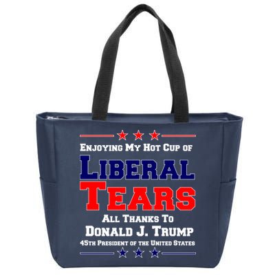 Donald Trump 45TH PRESIDENT POTUS Liberal Tears Zip Tote Bag