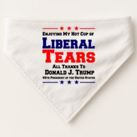 Donald Trump 45TH PRESIDENT POTUS Liberal Tears USA-Made Doggie Bandana