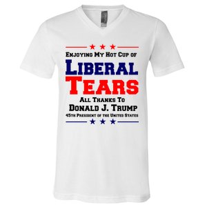 Donald Trump 45TH PRESIDENT POTUS Liberal Tears V-Neck T-Shirt