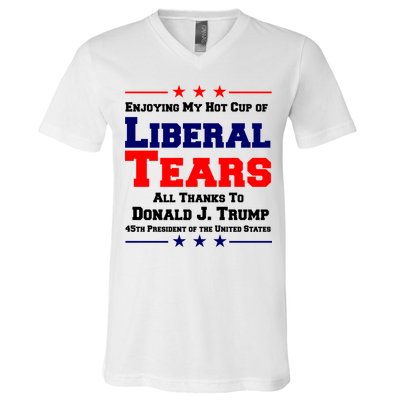 Donald Trump 45TH PRESIDENT POTUS Liberal Tears V-Neck T-Shirt