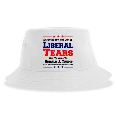 Donald Trump 45TH PRESIDENT POTUS Liberal Tears Sustainable Bucket Hat