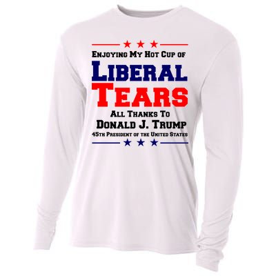 Donald Trump 45TH PRESIDENT POTUS Liberal Tears Cooling Performance Long Sleeve Crew