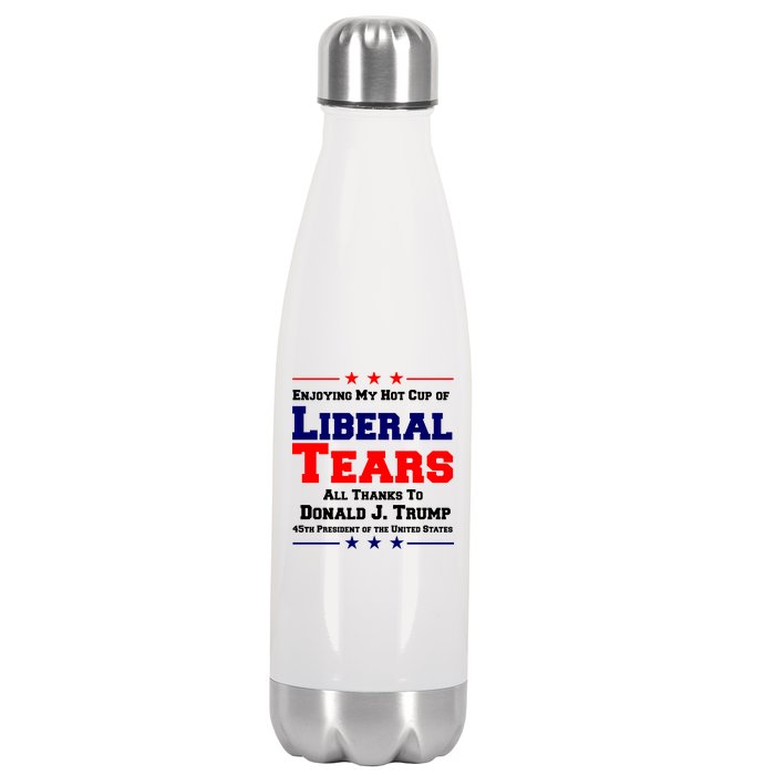 Donald Trump 45TH PRESIDENT POTUS Liberal Tears Stainless Steel Insulated Water Bottle