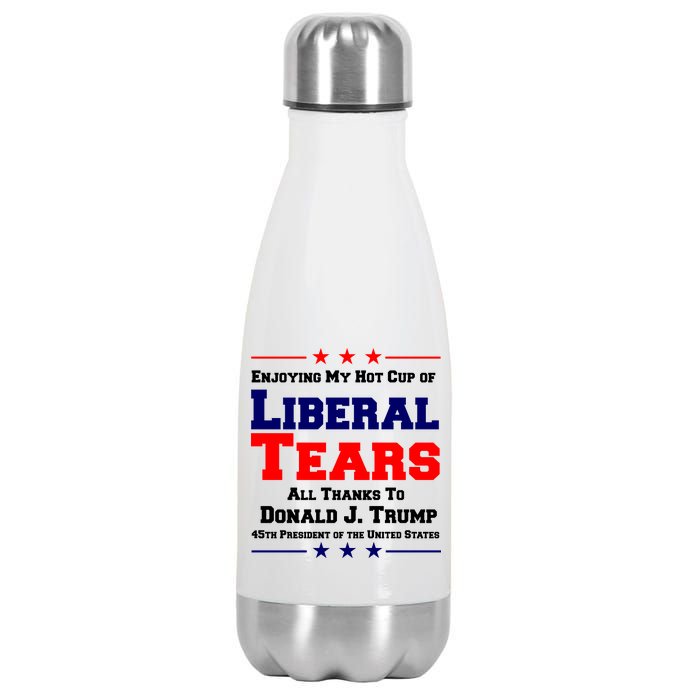 Donald Trump 45TH PRESIDENT POTUS Liberal Tears Stainless Steel Insulated Water Bottle