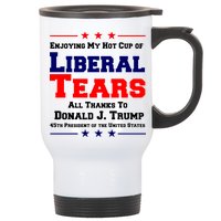 Donald Trump 45TH PRESIDENT POTUS Liberal Tears Stainless Steel Travel Mug