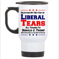 Donald Trump 45TH PRESIDENT POTUS Liberal Tears Stainless Steel Travel Mug