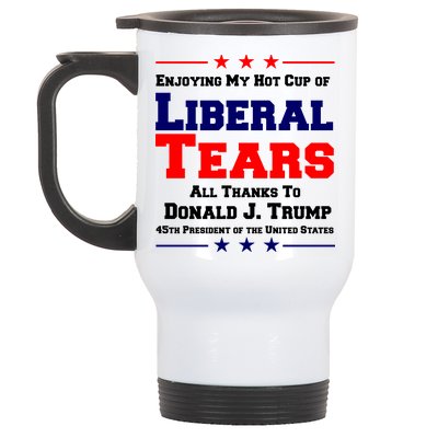 Donald Trump 45TH PRESIDENT POTUS Liberal Tears Stainless Steel Travel Mug