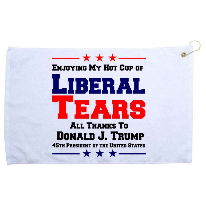 Donald Trump 45TH PRESIDENT POTUS Liberal Tears Grommeted Golf Towel