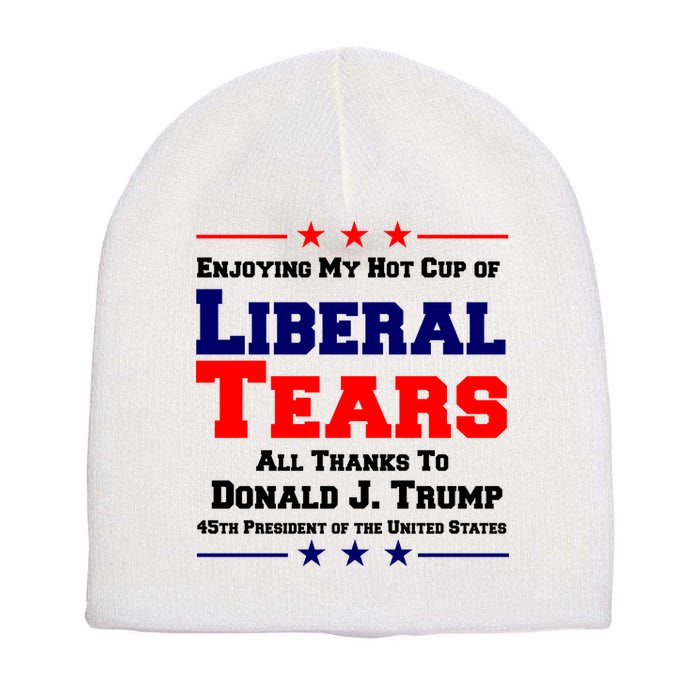 Donald Trump 45TH PRESIDENT POTUS Liberal Tears Short Acrylic Beanie