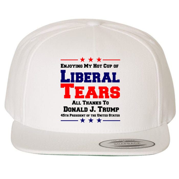 Donald Trump 45TH PRESIDENT POTUS Liberal Tears Wool Snapback Cap