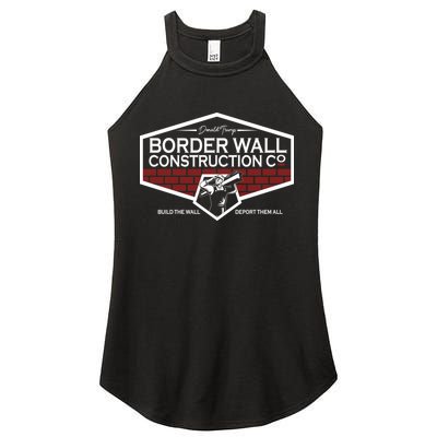 Donald Trump Border Wall Construction Women's Perfect Tri Rocker Tank