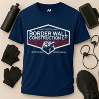 Donald Trump Border Wall Construction Performance Shirt