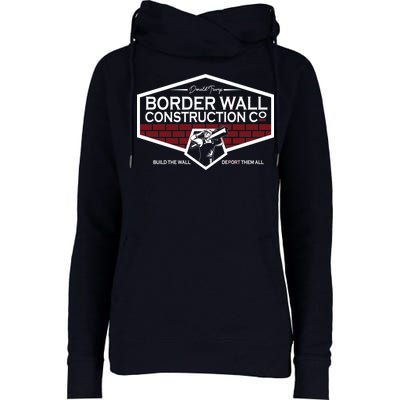 Donald Trump Border Wall Construction Womens Funnel Neck Pullover Hood