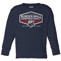 Donald Trump Border Wall Construction Toddler Long Sleeve Shirt