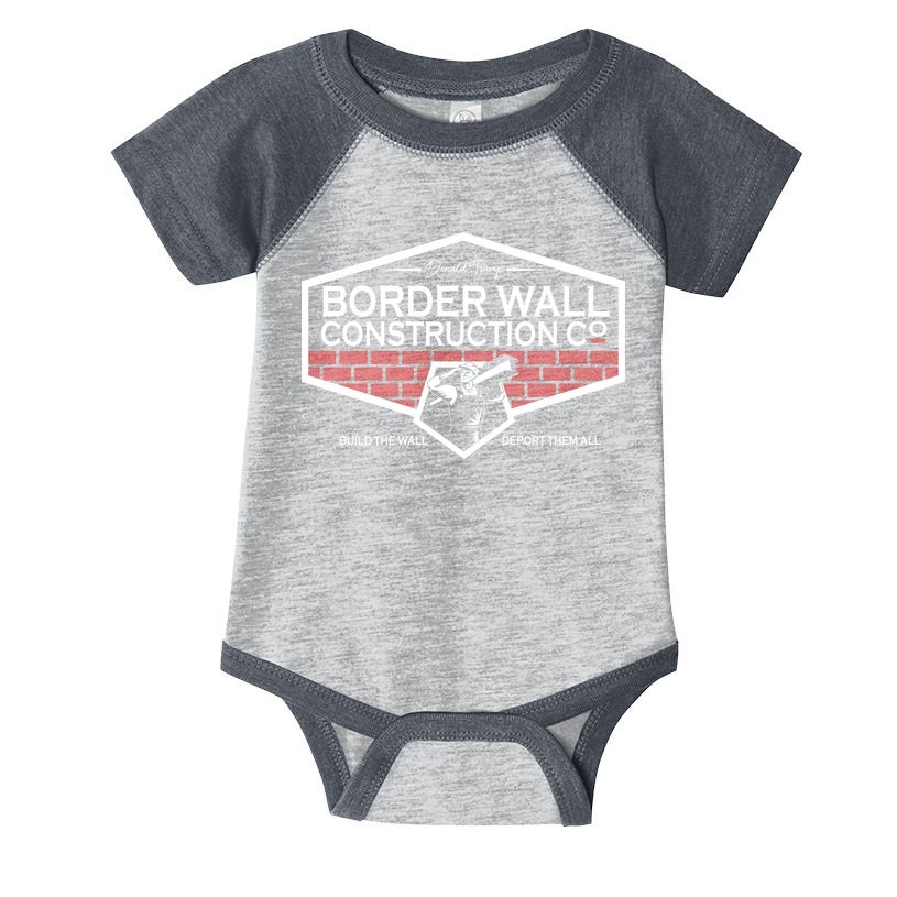 Donald Trump Border Wall Construction Infant Baby Jersey Bodysuit