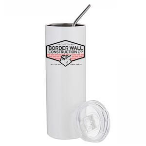 Donald Trump Border Wall Construction Stainless Steel Tumbler