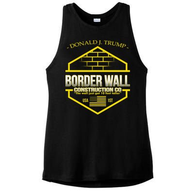 Donald Trump Border Wall Construction Co Ladies PosiCharge Tri-Blend Wicking Tank