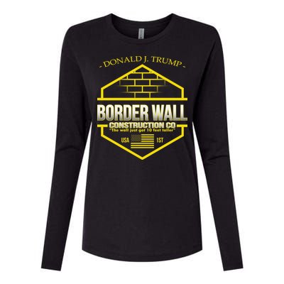 Donald Trump Border Wall Construction Co Womens Cotton Relaxed Long Sleeve T-Shirt