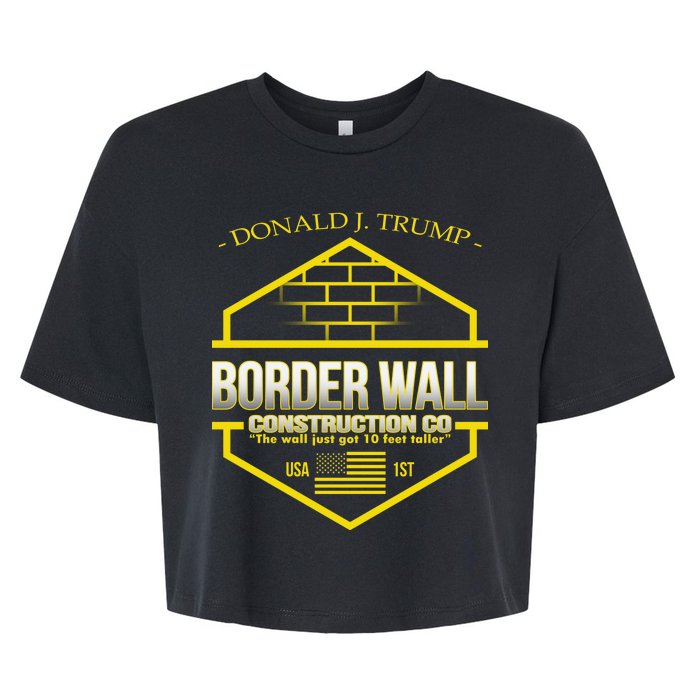 Donald Trump Border Wall Construction Co Bella+Canvas Jersey Crop Tee