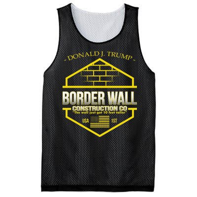 Donald Trump Border Wall Construction Co Mesh Reversible Basketball Jersey Tank